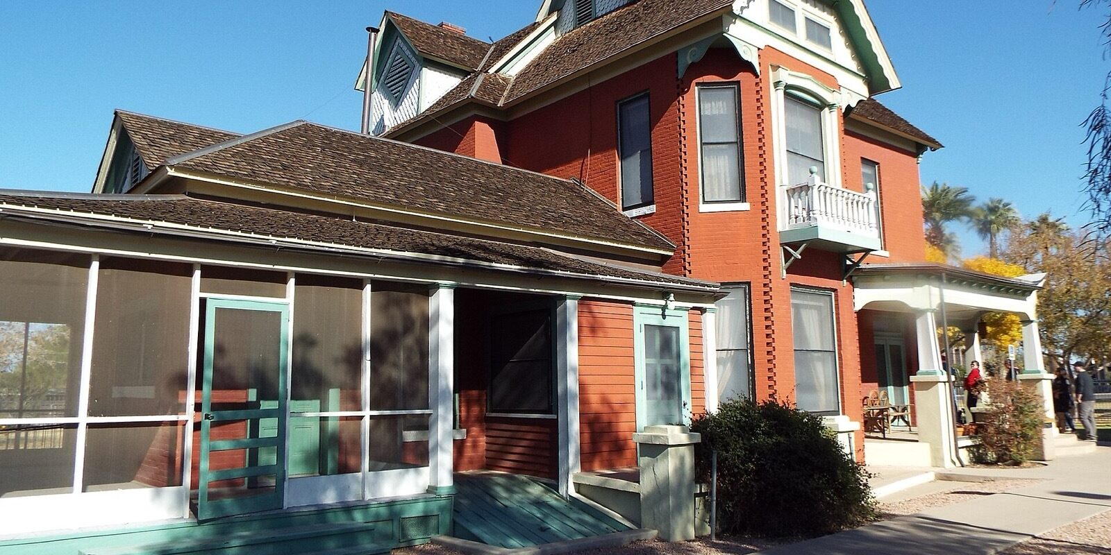 The historic Niels Petersen House, an 1892 red-brick Queen Anne Victorian home preserved by Tempe History Museum.